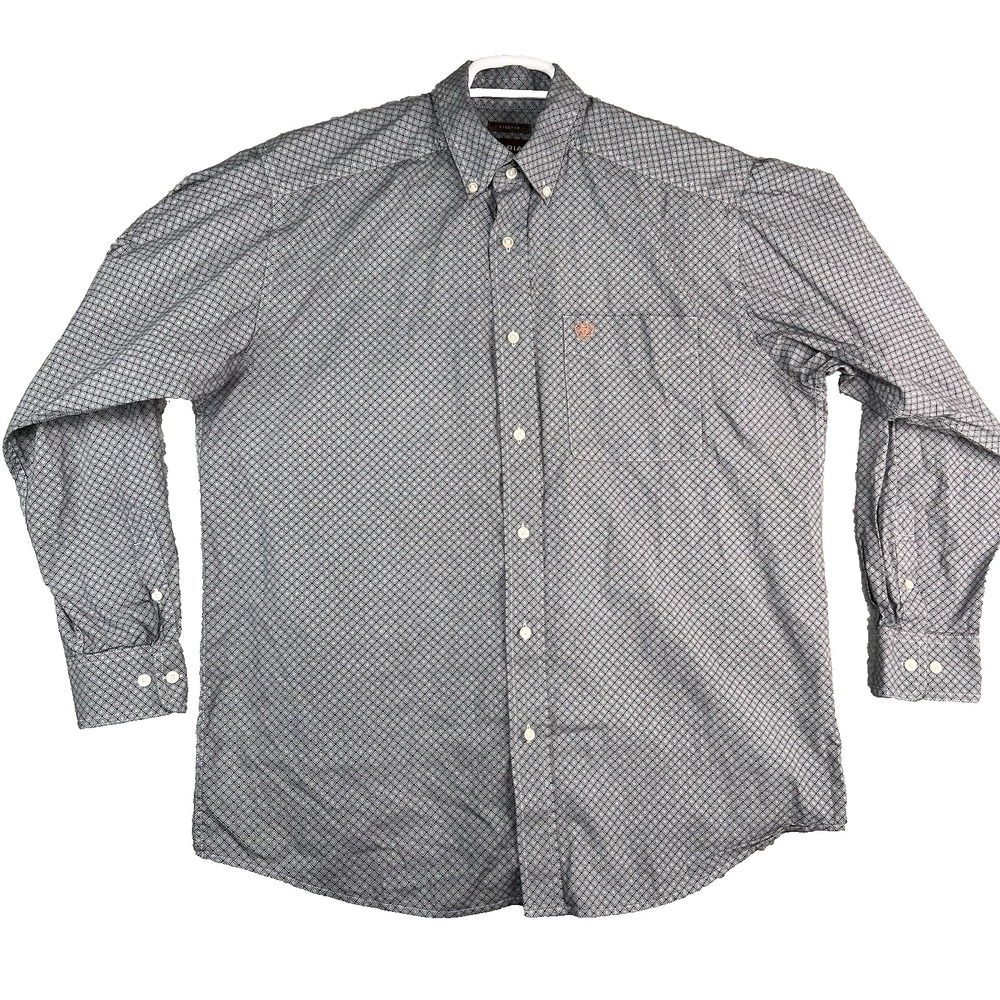 Ariat Shirt Mens Large Stretch Multicolor Button Down Long Sleeve